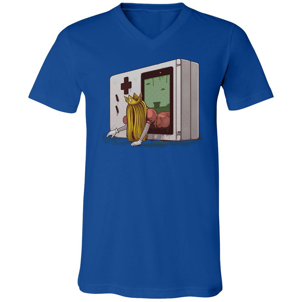 Unisex V-Neck T-Shirt - 56XWS7CM - True Royal - 4