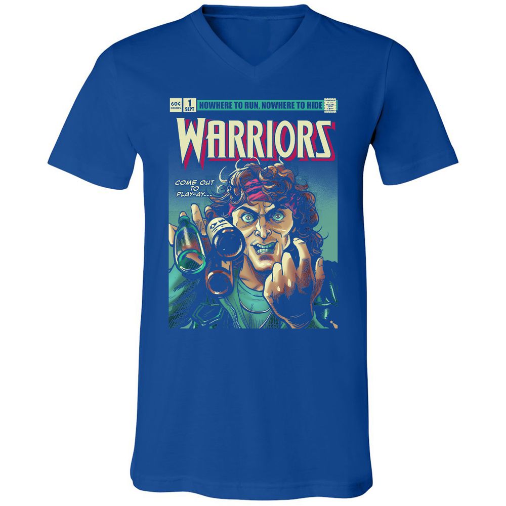 Unisex V-Neck T-Shirt - UE4J8LM5 - True Royal - 4