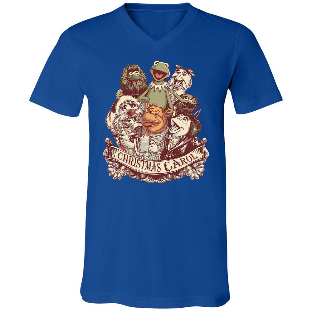 Unisex V-Neck T-Shirt - P4CERMPR - True Royal - 4