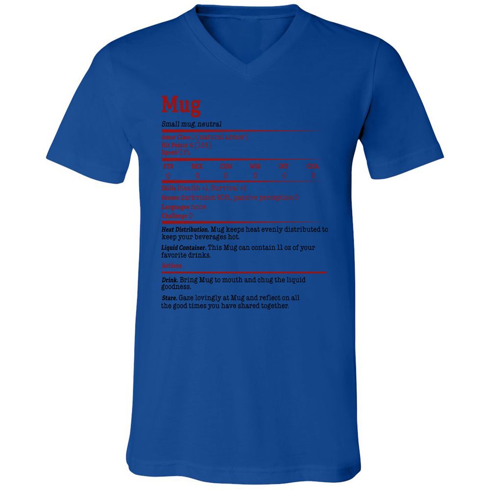 Unisex V-Neck T-Shirt - DF2N4QQJ - True Royal - 4