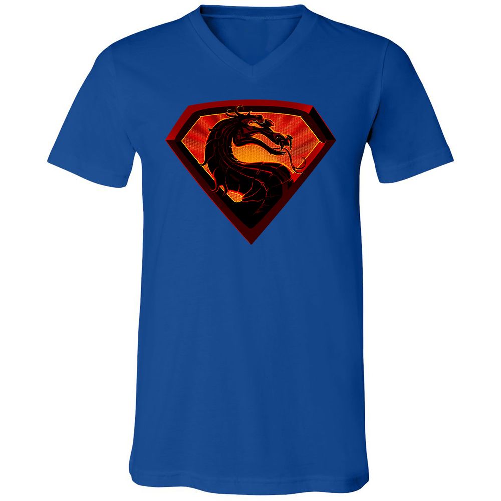 Unisex V-Neck T-Shirt - J6P92K4Q - True Royal - 4