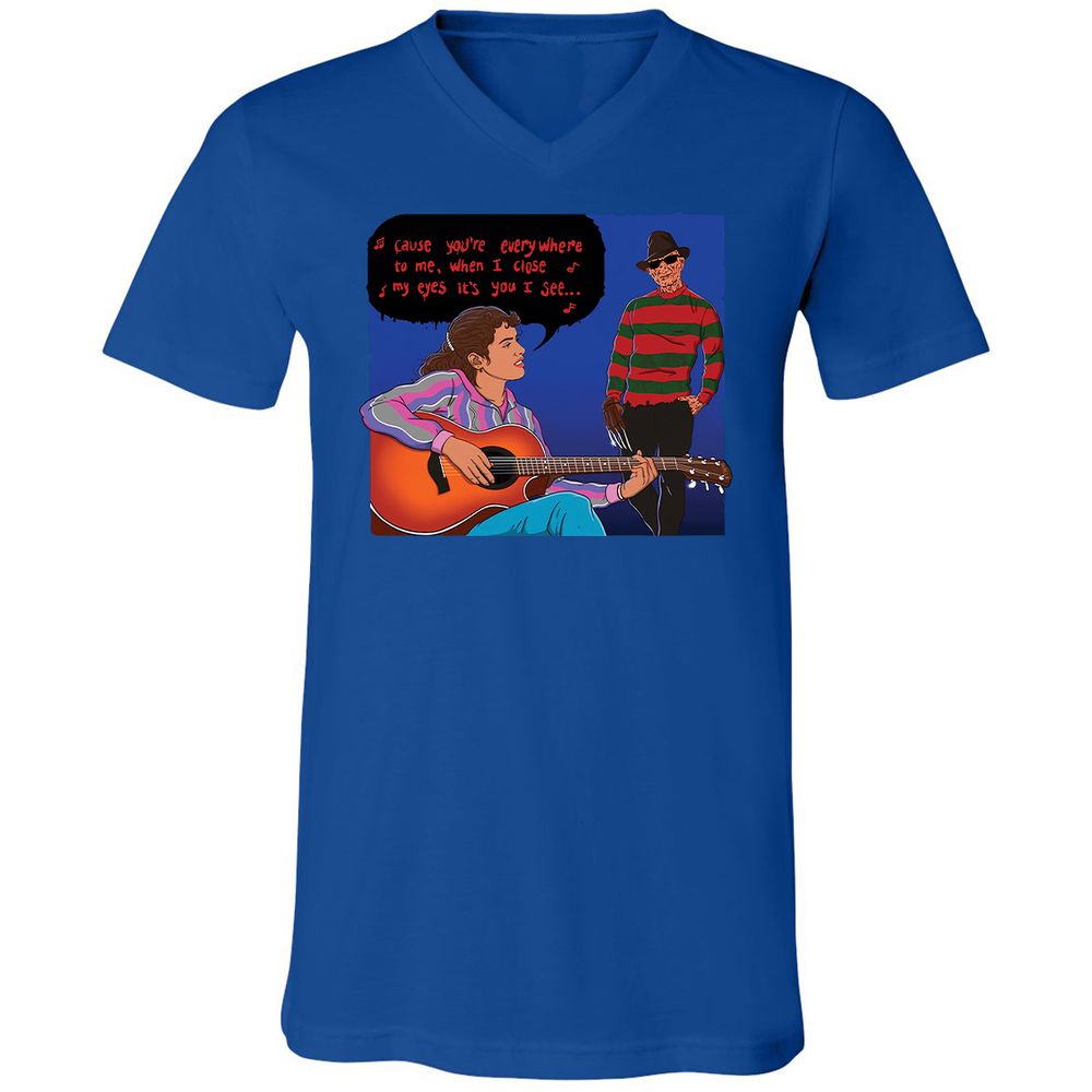 Unisex V-Neck T-Shirt - 9Z9Q9LC5 - True Royal - 4