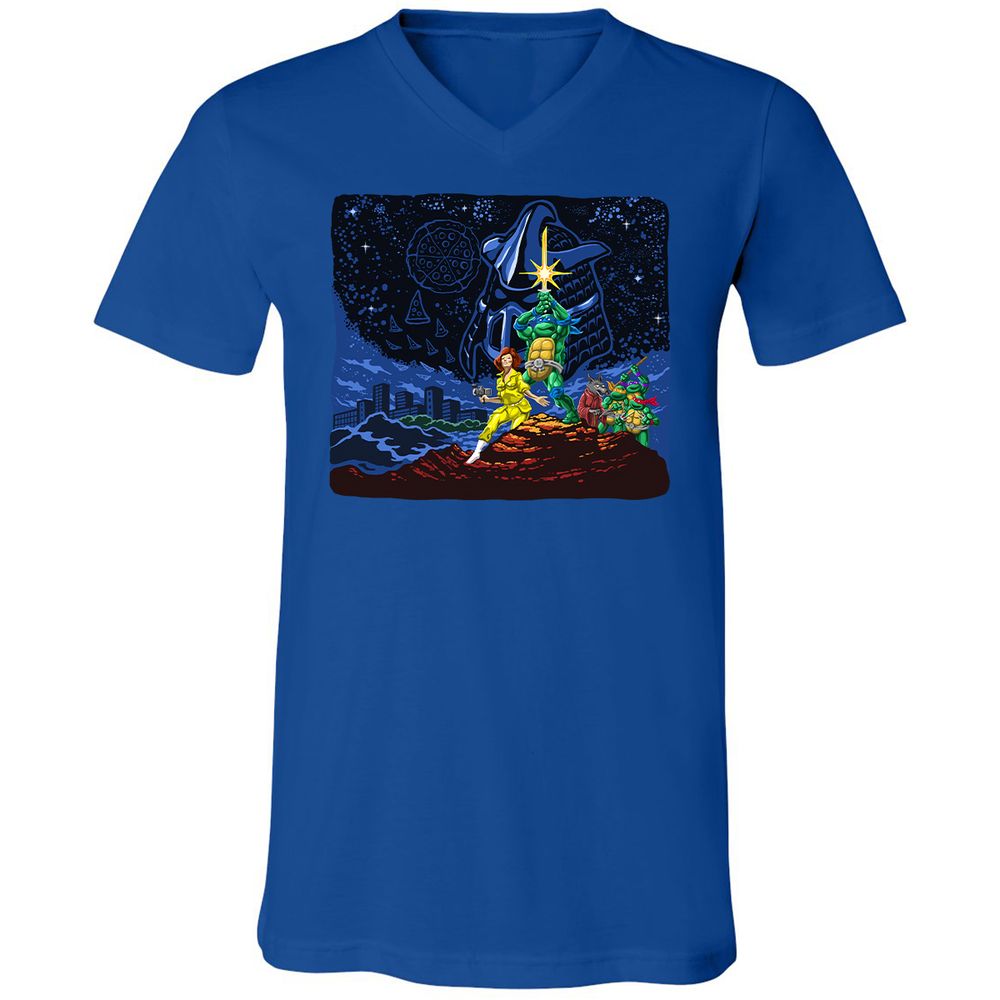 Unisex V-Neck T-Shirt - 9D8XMWLG - True Royal - 4