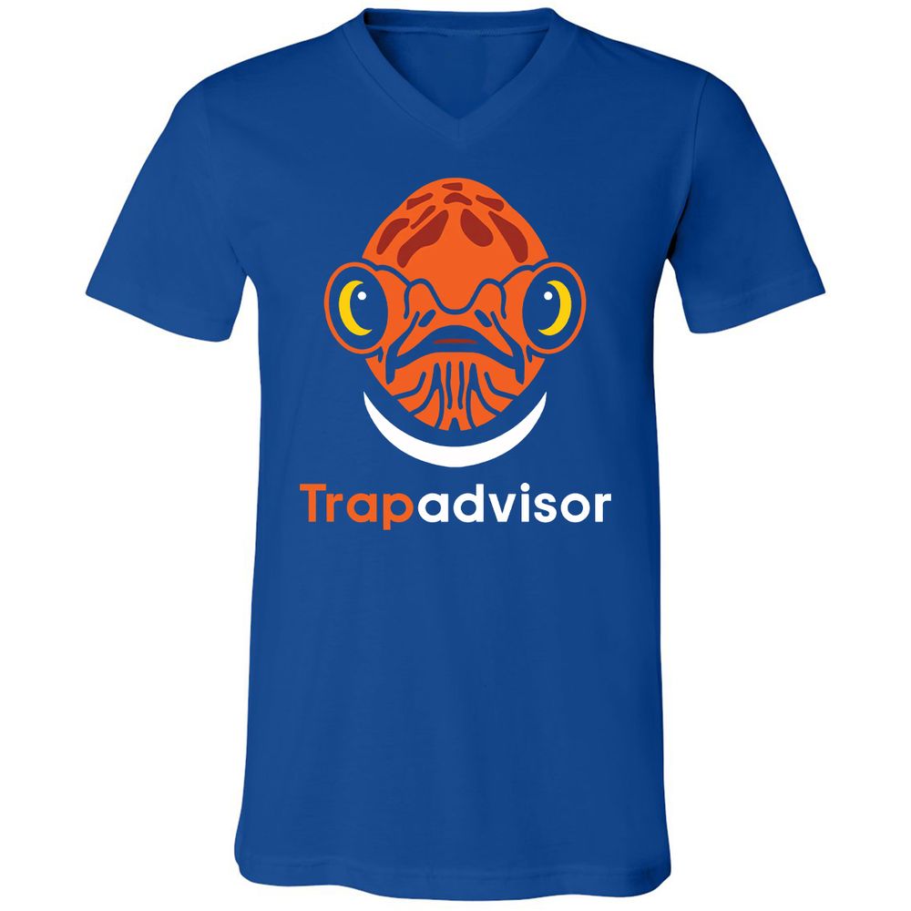 Unisex V-Neck T-Shirt - 37K9DTAN - True Royal - 4