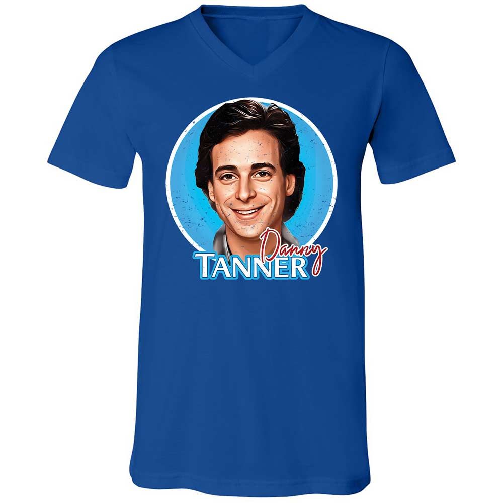 Unisex V-Neck T-Shirt - 9XG6WXZQ - True Royal - 4