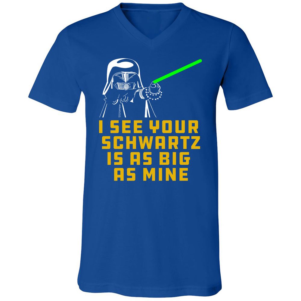 Unisex V-Neck T-Shirt - 6BL9WKRJ - True Royal - 4