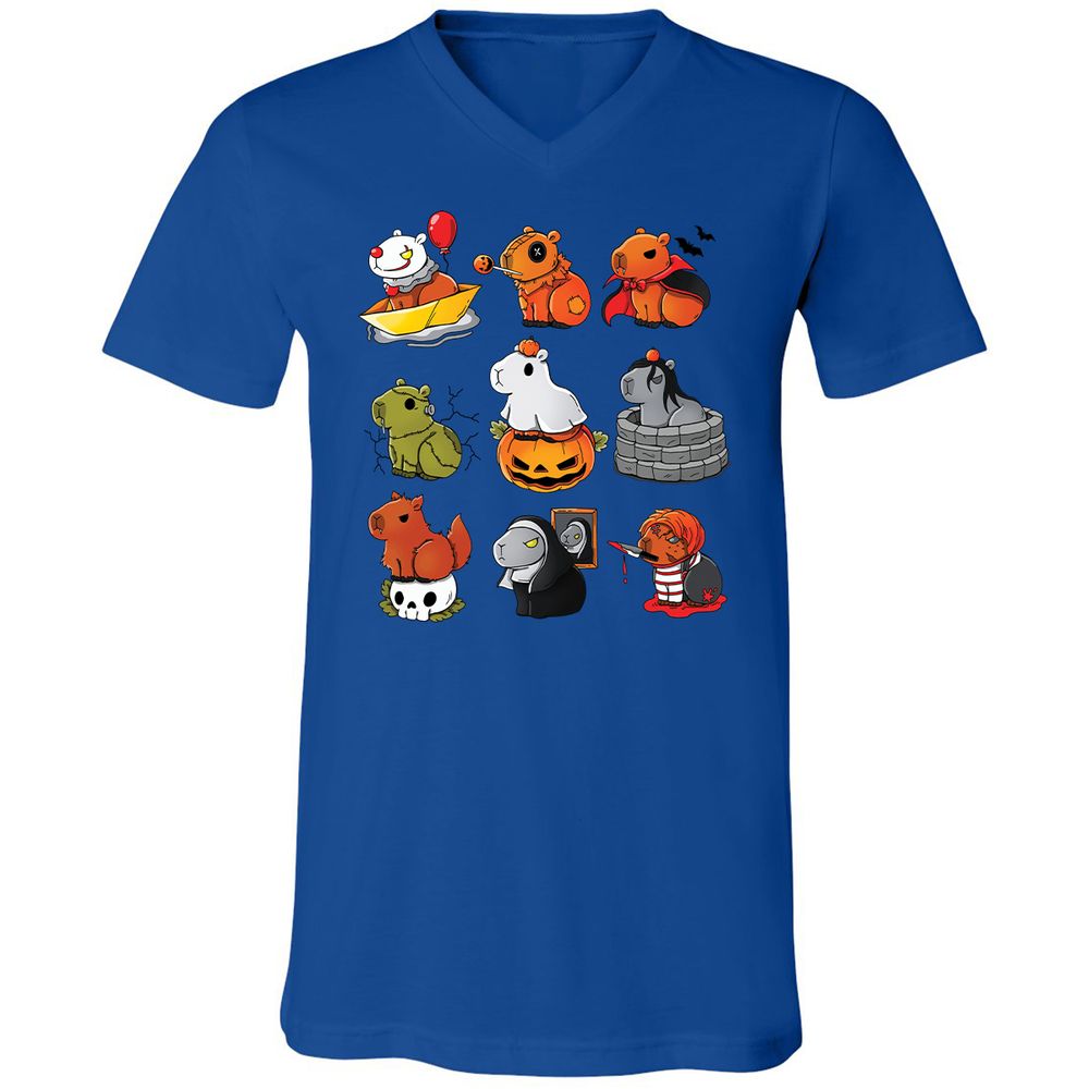 Unisex V-Neck T-Shirt - ZKGSTA7R - True Royal - 4