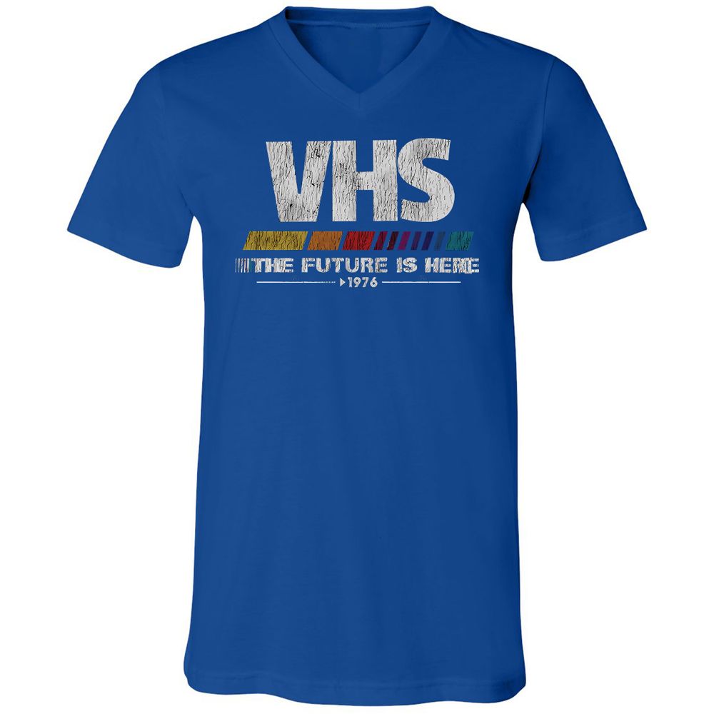 Unisex V-Neck T-Shirt - ZHBZ17W9 - True Royal - 4