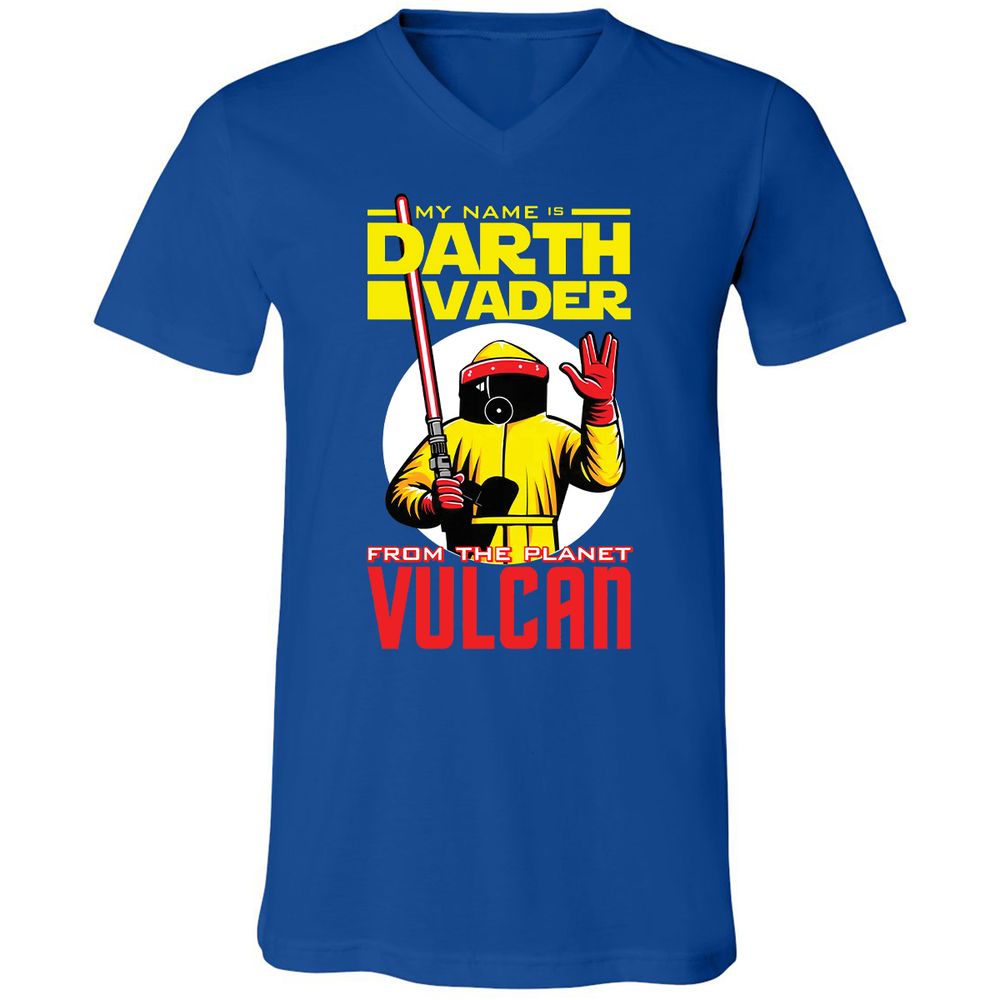 Unisex V-Neck T-Shirt - Q51AMG5G - True Royal - 4