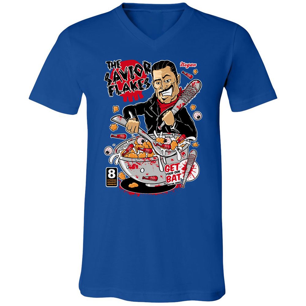 Unisex V-Neck T-Shirt - QTFZ2FYS - True Royal - 4