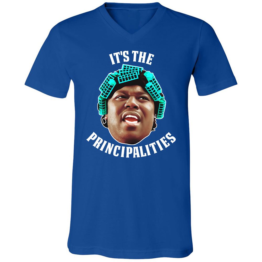 Unisex V-Neck T-Shirt - DE3MM3HX - True Royal - 4