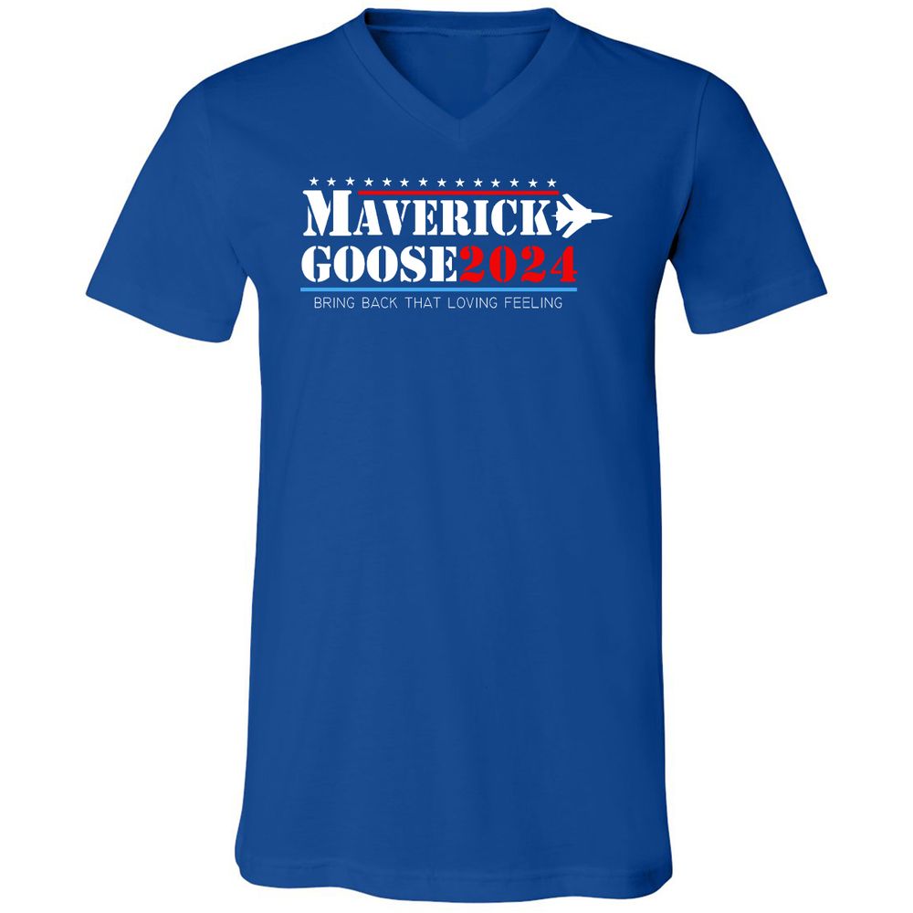 Unisex V-Neck T-Shirt - 48KBFBVS - True Royal - 4