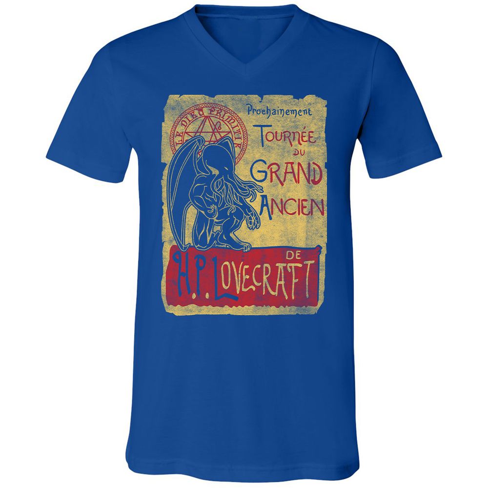 Unisex V-Neck T-Shirt - 8J2CCYD3 - True Royal - 4
