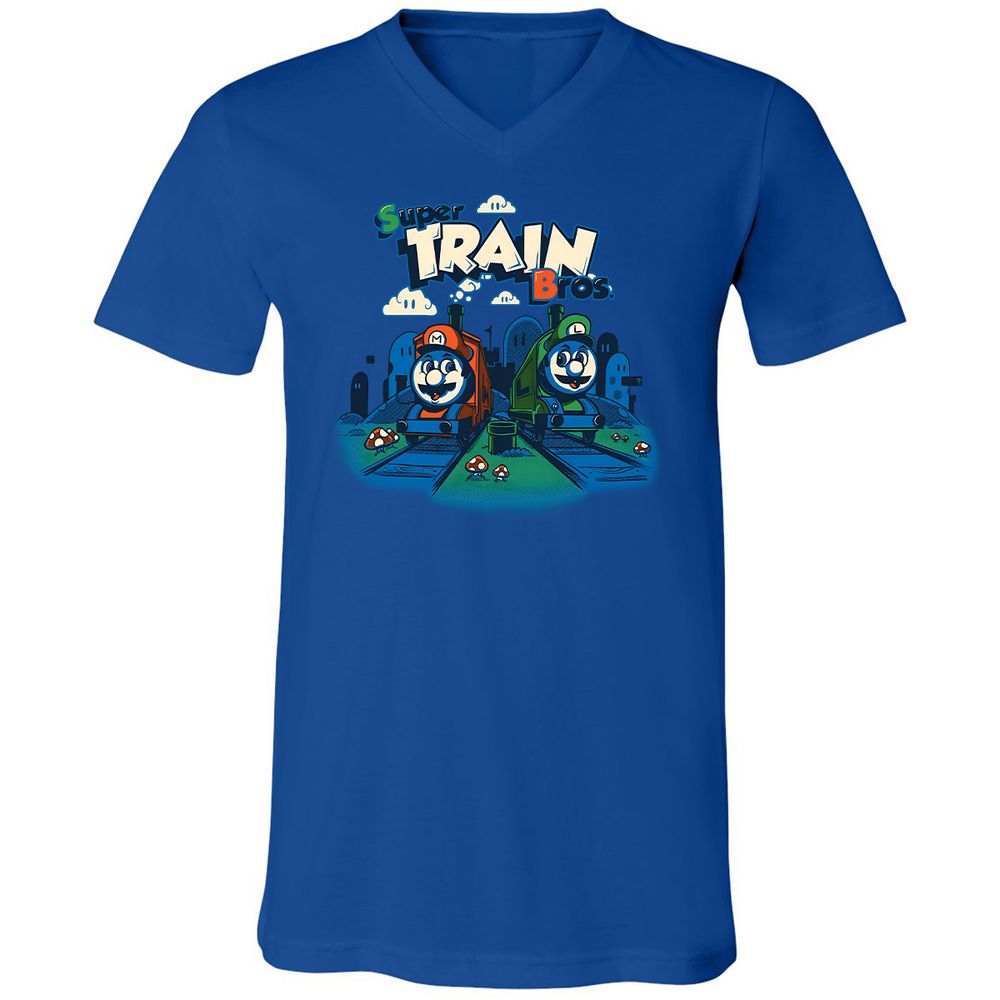 Unisex V-Neck T-Shirt - 3Z8ULW36 - True Royal - 4
