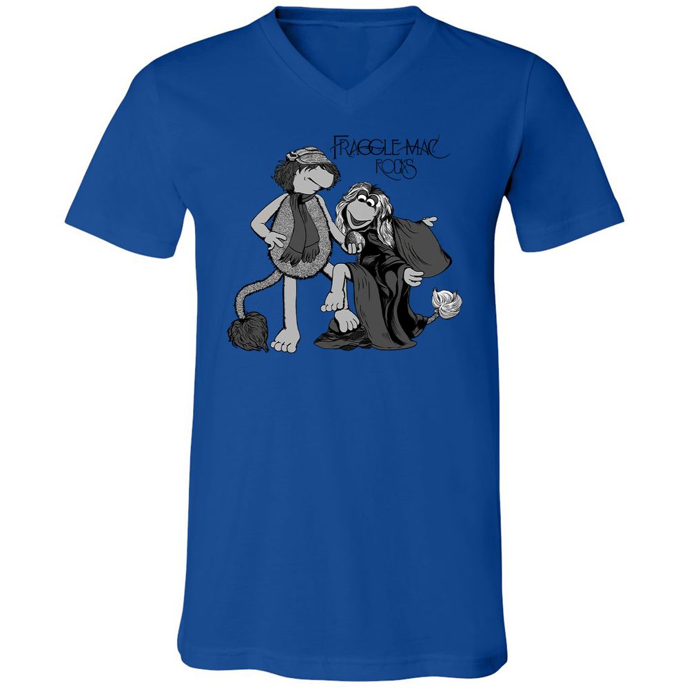 Unisex V-Neck T-Shirt - TBAC4MLE - True Royal - 4