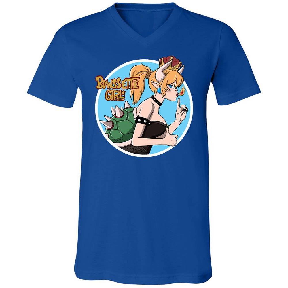 Unisex V-Neck T-Shirt - CZNTBE2B - True Royal - 4