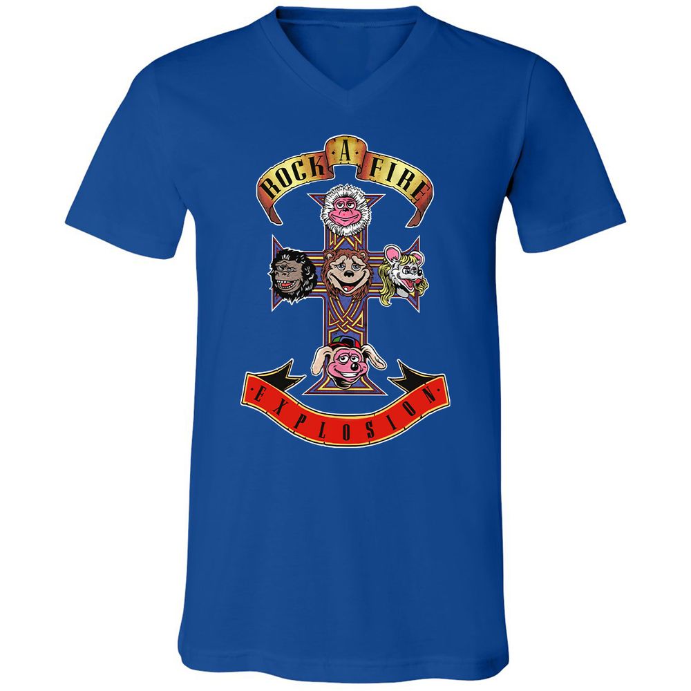 Unisex V-Neck T-Shirt - A41CELKZ - True Royal - 4