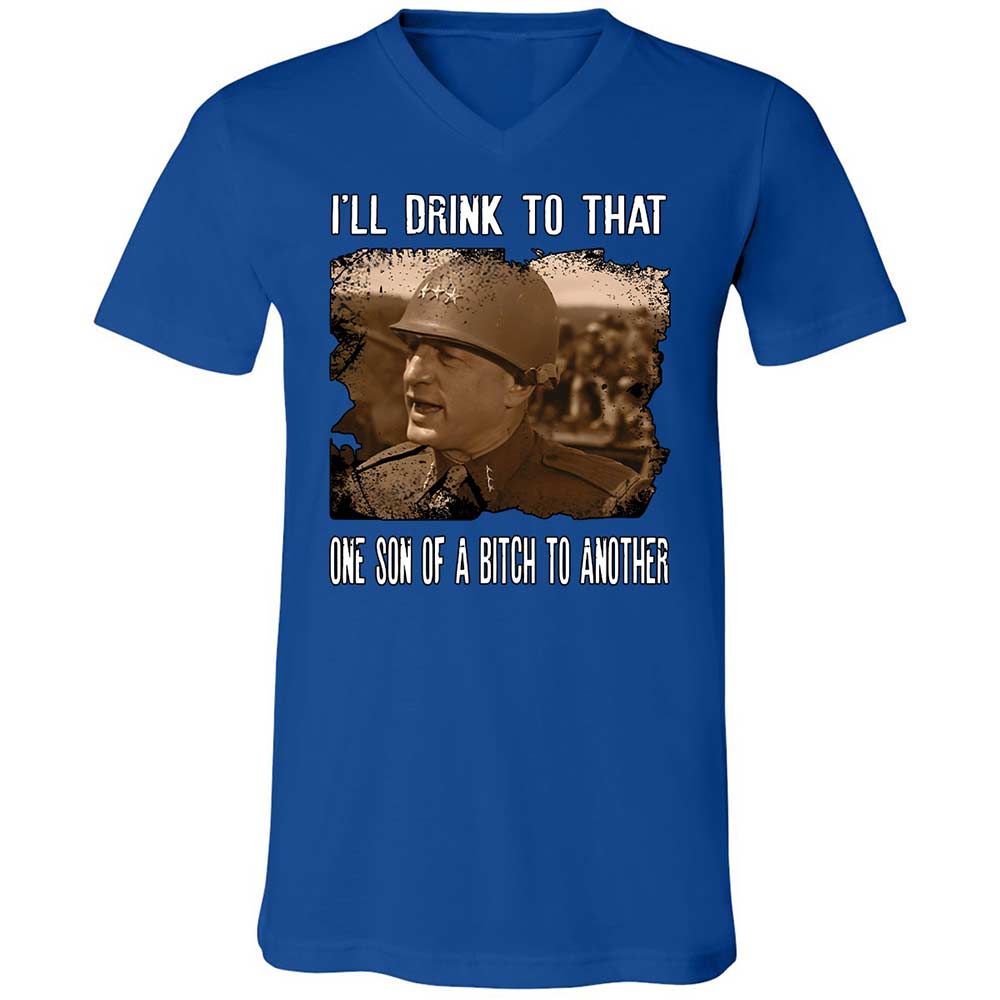 Unisex V-Neck T-Shirt - 4W4V21LE - True Royal - 4