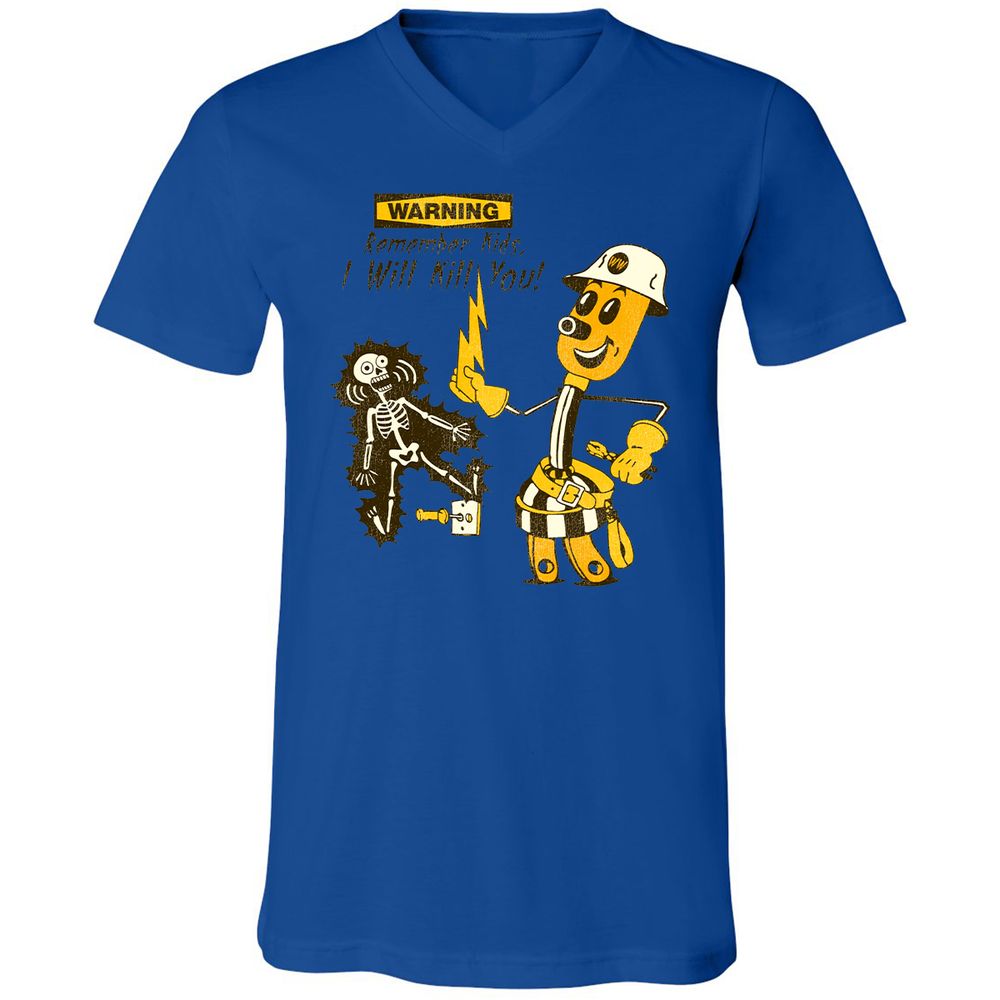 Unisex V-Neck T-Shirt - 14R78S83 - True Royal - 4