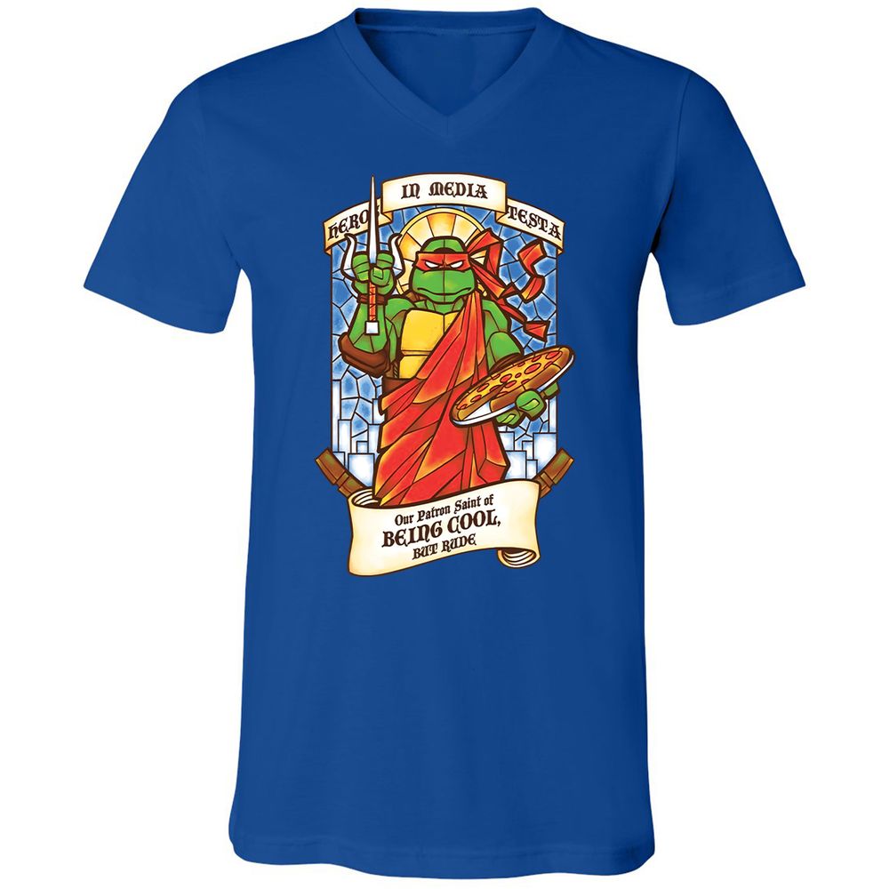 Unisex V-Neck T-Shirt - Y6FLAE1C - True Royal - 4