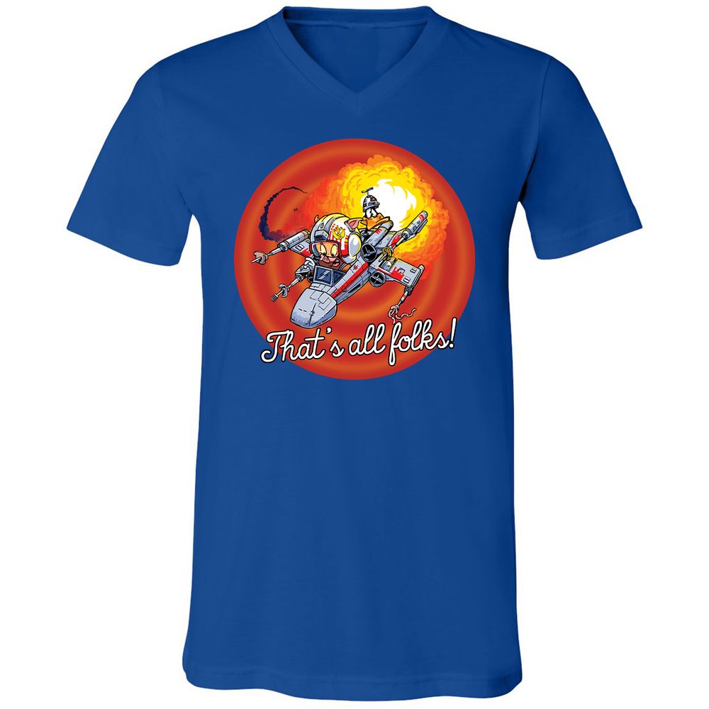 Unisex V-Neck T-Shirt - MYXKK9KA - True Royal - 4