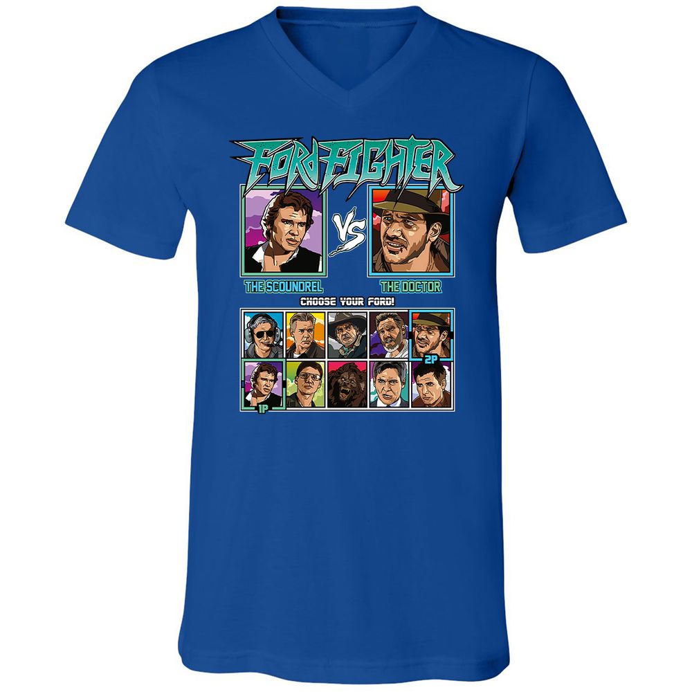Unisex V-Neck T-Shirt - 5ZL2M52S - True Royal - 4