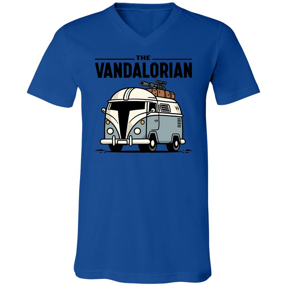 Unisex V-Neck T-Shirt - TEEECUMN - True Royal - 4