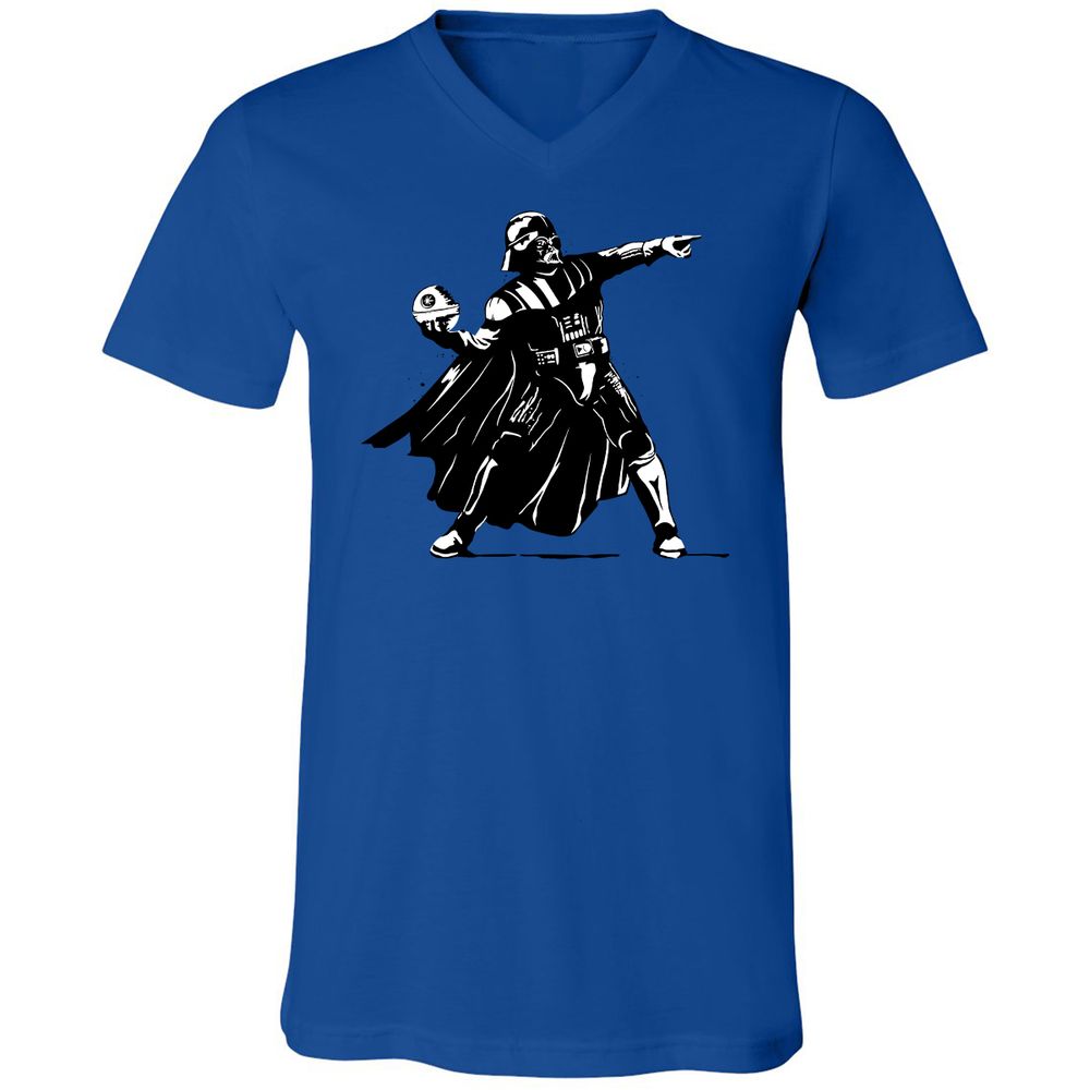 Unisex V-Neck T-Shirt - B81SR4X9 - True Royal - 4