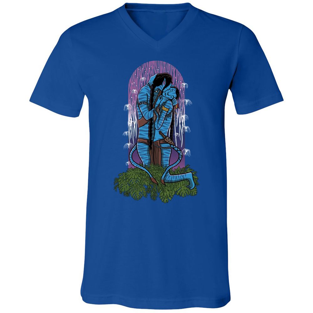 Unisex V-Neck T-Shirt - 3EVJAAGJ - True Royal - 4