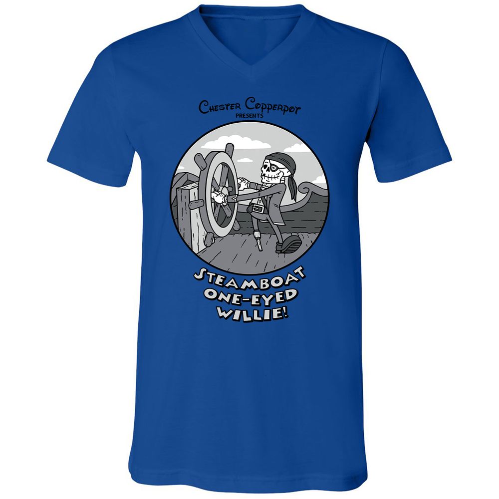 Unisex V-Neck T-Shirt - LA71C2ZM - True Royal - 4