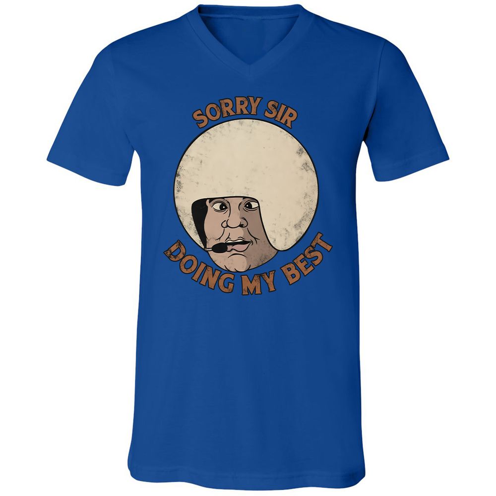 Unisex V-Neck T-Shirt - NVQCLK58 - True Royal - 4