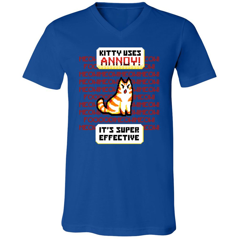 Unisex V-Neck T-Shirt - LLPK7BU7 - True Royal - 4