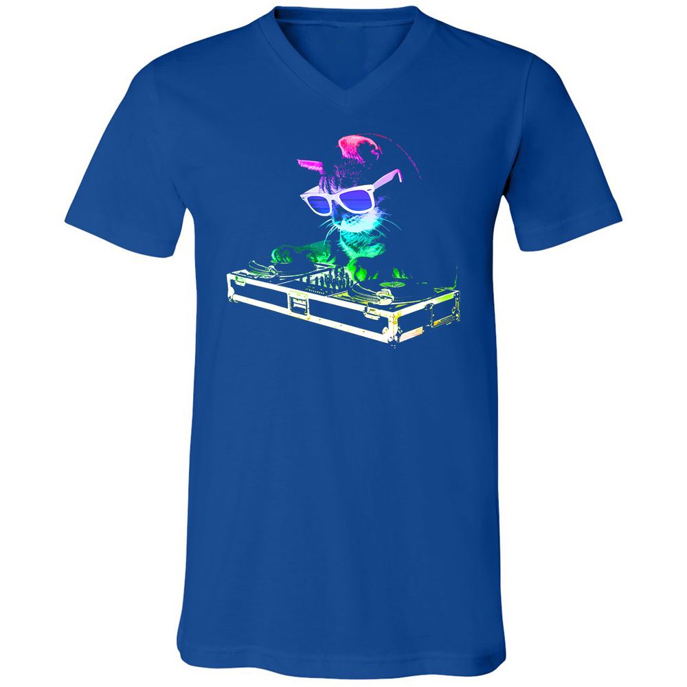 Unisex V-Neck T-Shirt - VY61PJTJ - True Royal - 4