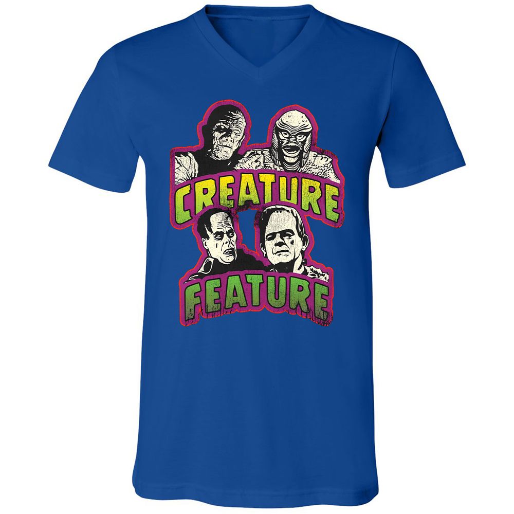 Unisex V-Neck T-Shirt - E3QD1JTW - True Royal - 4