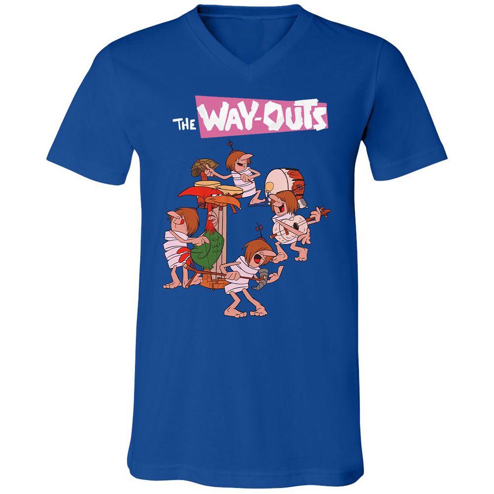 Unisex V-Neck T-Shirt - KMYB6ZJQ - True Royal - 4