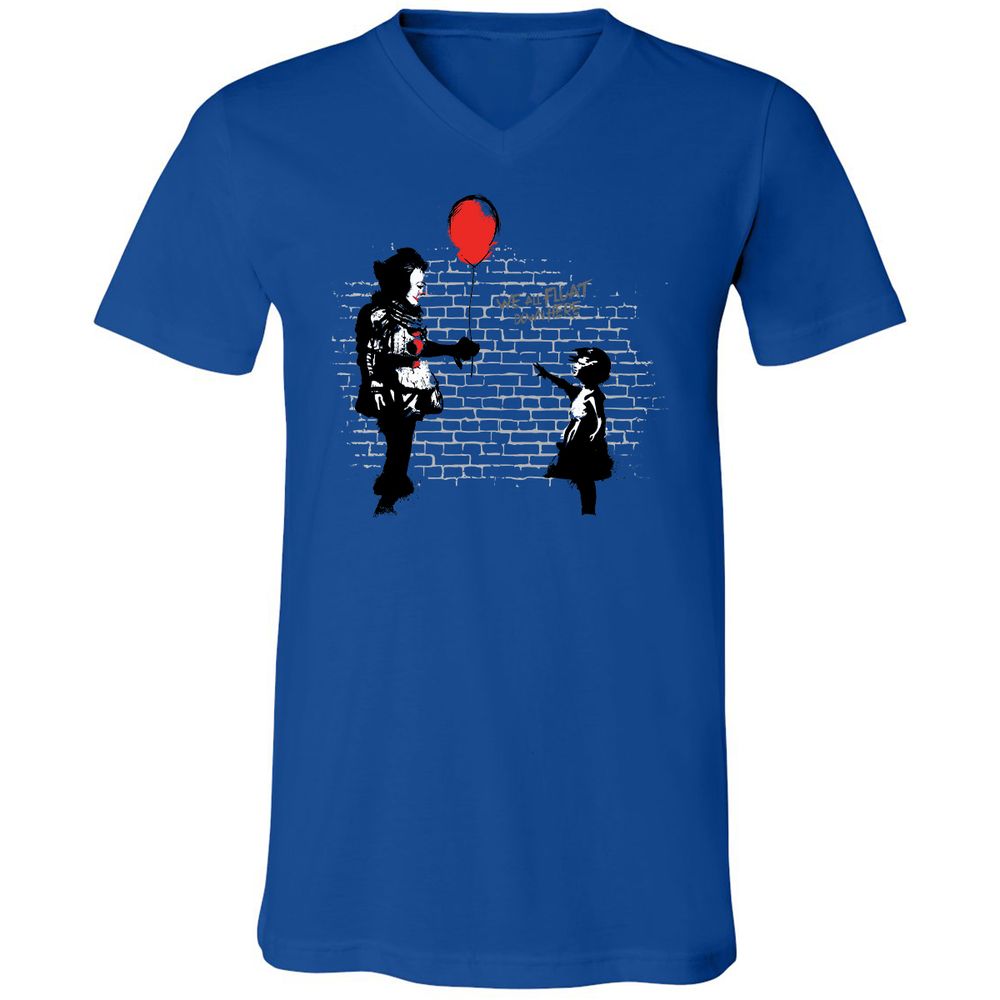 Unisex V-Neck T-Shirt - C7X85UJN - True Royal - 4
