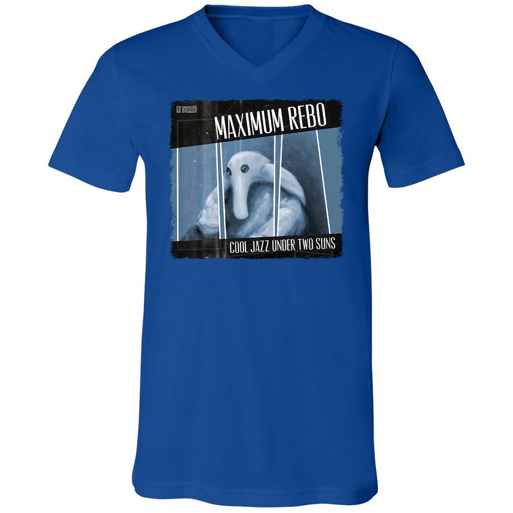 Unisex V-Neck T-Shirt - EHG5AKJB - True Royal - 4