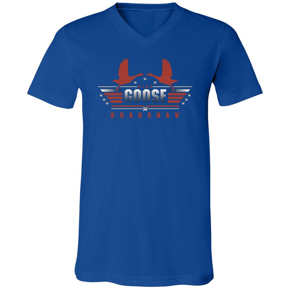 Unisex V-Neck T-Shirt - P6P64REX - True Royal - 4