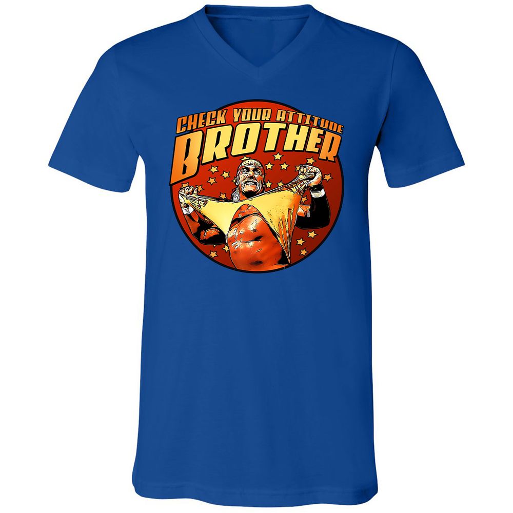 Unisex V-Neck T-Shirt - 6K7ALRNJ - True Royal - 4