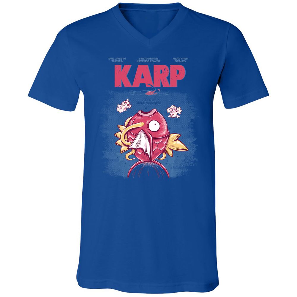 Unisex V-Neck T-Shirt - 67K9ZRBY - True Royal - 4