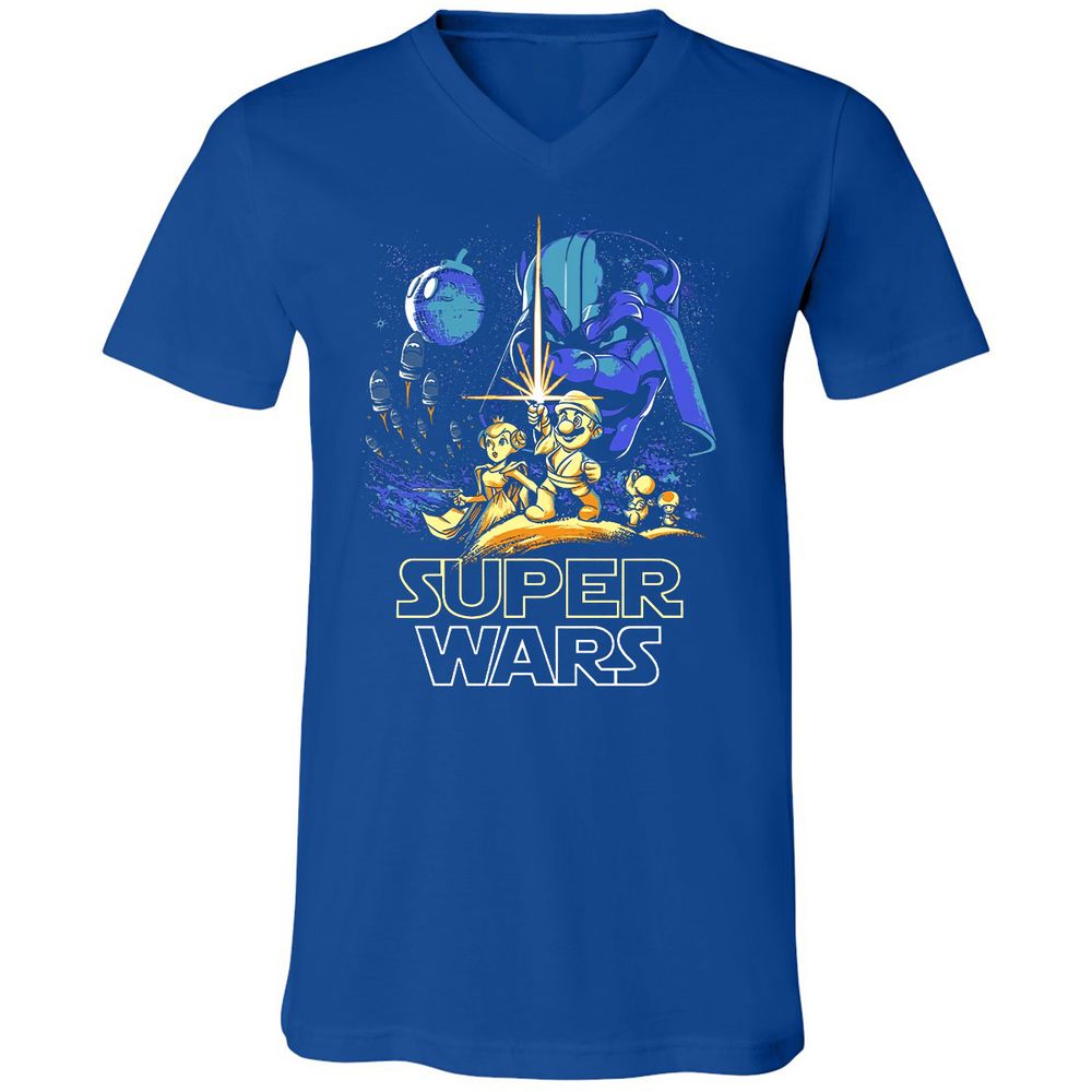 Unisex V-Neck T-Shirt - TZD3G72P - True Royal - 4