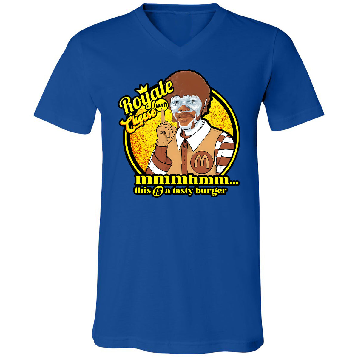 Unisex V-Neck T-Shirt - 9RD1N1D3 - True Royal - 4