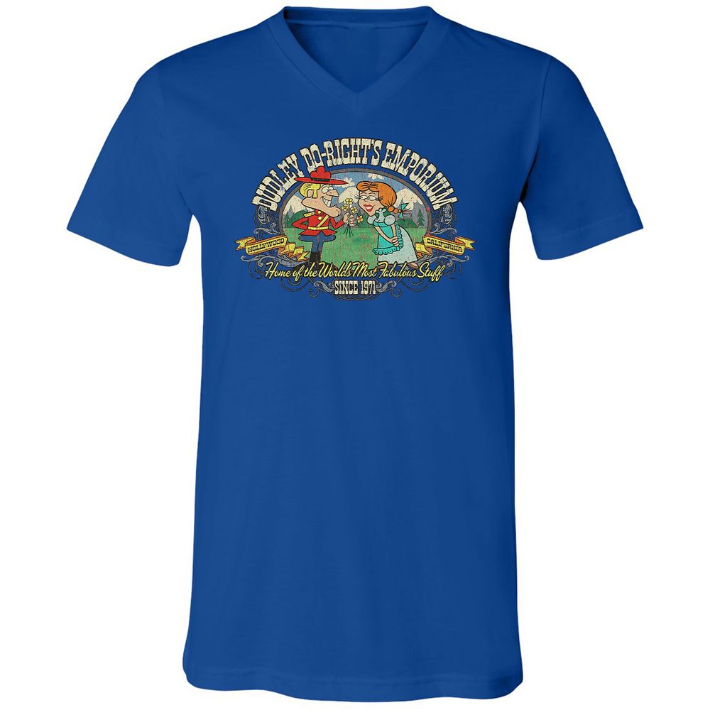 Unisex V-Neck T-Shirt - W5MJZJLQ - True Royal - 4