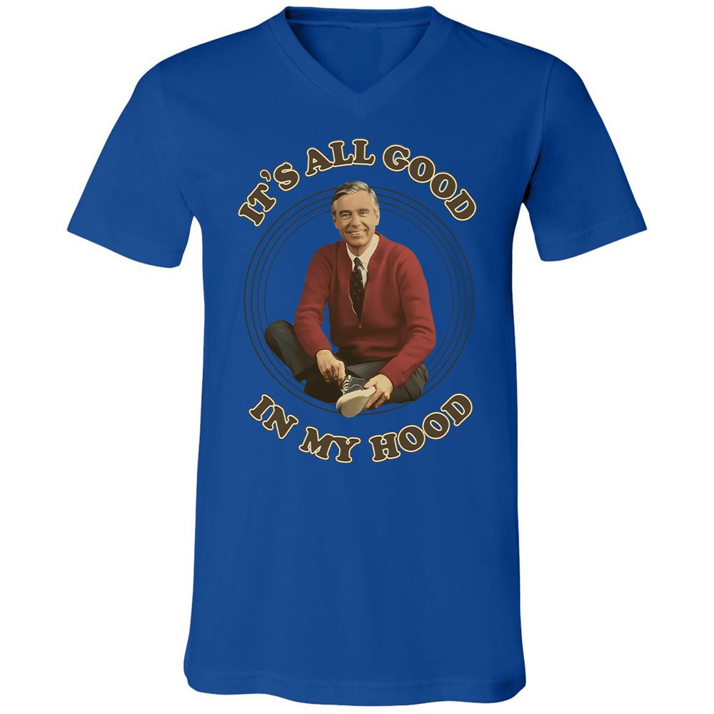Unisex V-Neck T-Shirt - 9DKUWQ8N - True Royal - 4