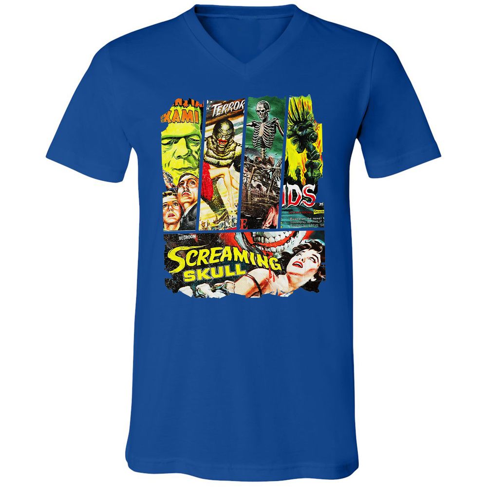 Unisex V-Neck T-Shirt - P6ECZBZC - True Royal - 4