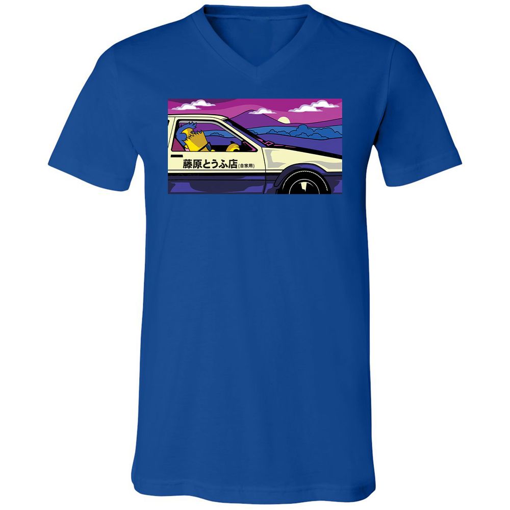 Unisex V-Neck T-Shirt - RKTEVZNB - True Royal - 4