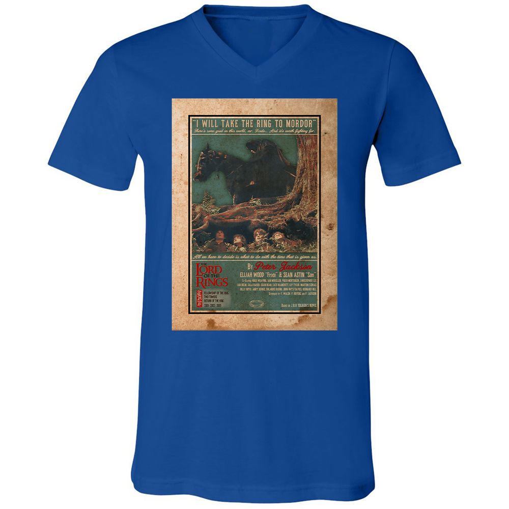 Unisex V-Neck T-Shirt - FBT6SARX - True Royal - 4