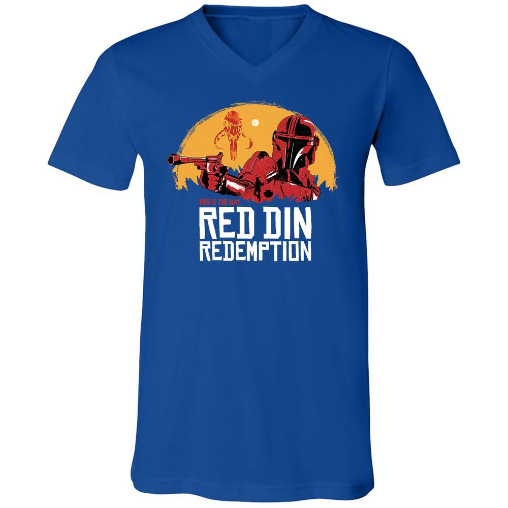 Unisex V-Neck T-Shirt - E5AD1DQ8 - True Royal - 4