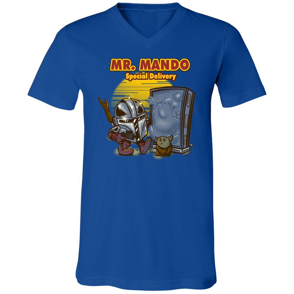 Unisex V-Neck T-Shirt - EPYQS3YE - True Royal - 4