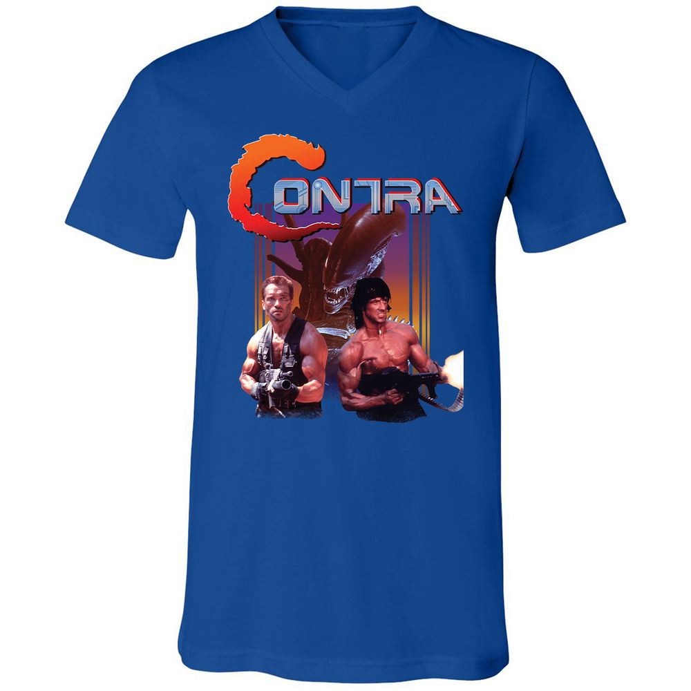 Unisex V-Neck T-Shirt - 7XXGMJAM - True Royal - 4